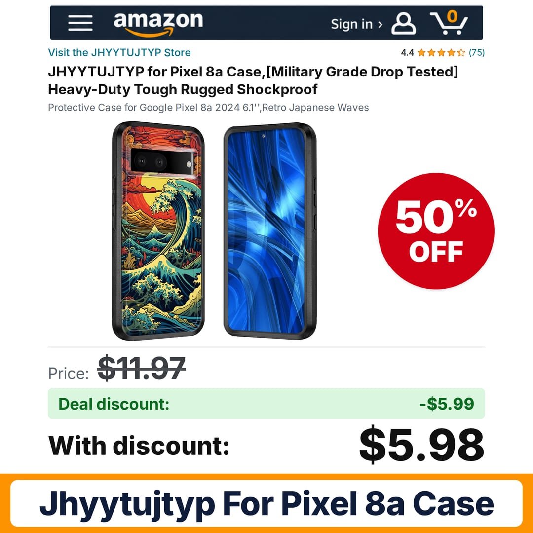 JHYYTUJTYP for Pixel 8a Case – 50% off
