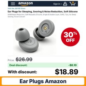 JIUYEE Ear Plugs for Sleeping – 30% off