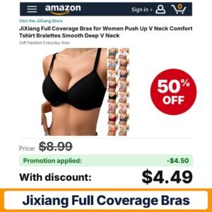 JiXiang Full Coverage Bras Amazon promo code COYTCGIV – 50% off