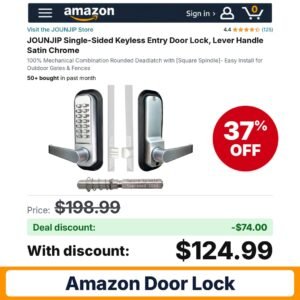 JOUNJIP Single-Sided Keyless Entry Door Lock – 37% off
