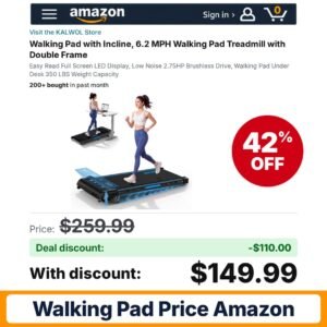 KALWOL Walking Pad with Incline – 42% off