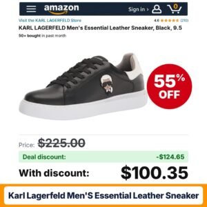 KARL LAGERFELD Men's Essential Leather Sneaker – 55% off