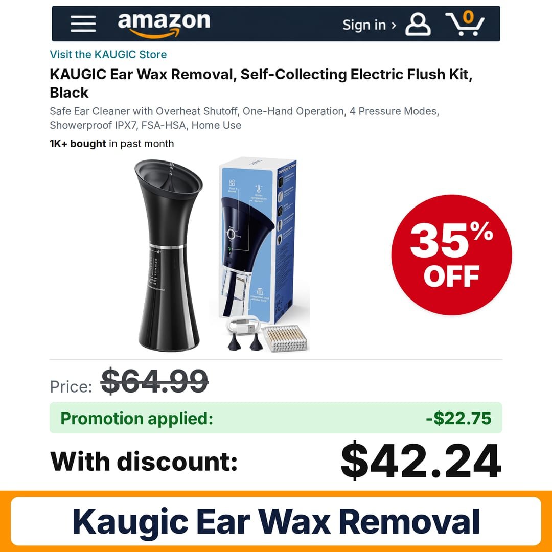 KAUGIC Ear Wax Removal Amazon promo code QUTAGZO4 – 35% off