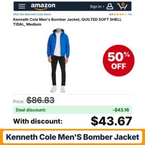 Kenneth Cole Men's Bomber Jacket – 50% off