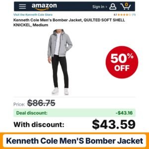 Kenneth Cole Men's Bomber Jacket – 50% off