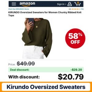 KIRUNDO Oversized Sweaters – 58% off