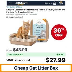 Kitty Sift Disposable Cat Litter Box Jumbo – 36% off