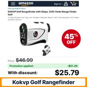 KOKVP Golf Rangefinder Amazon promo code HUQI7BBA – 45% off