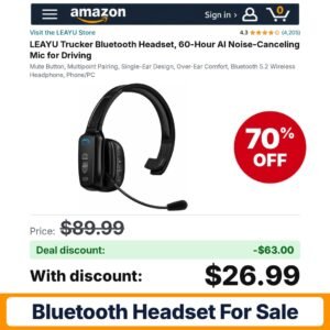 LEAYU Trucker Bluetooth Headset – 70% off