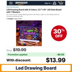 LED Drawing Board Amazon promo code KRKIT6CN – 30% off