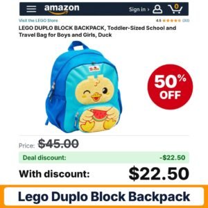 LEGO DUPLO BLOCK BACKPACK – 50% off