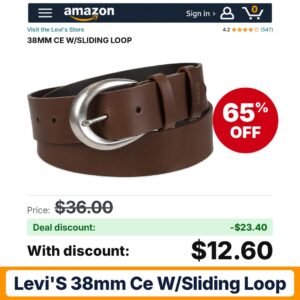 Levi's 38MM CE W/SLIDING LOOP – 65% off