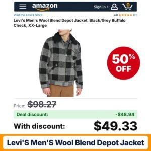 Levi's Men's Wool Blend Depot Jacket – 50% off