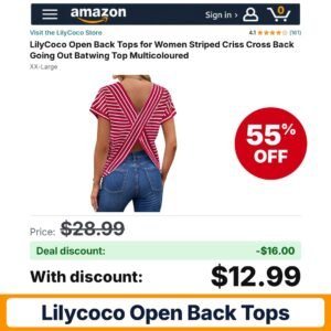 LilyCoco Open Back Tops – 55% off
