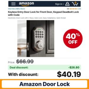 LNDU Keyless Entry Door Lock – 40% off
