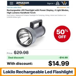 Lokilo Rechargeable LED Flashlight – 50% off