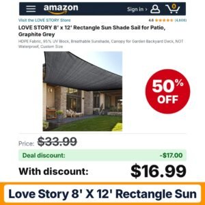 LOVE STORY 8' x 12' Rectangle Sun – 50% off