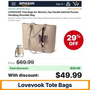 LOVEVOOK Tote Bags – 29% off