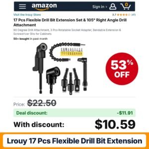lrouy 17 Pcs Flexible Drill Bit Extension – 53% off