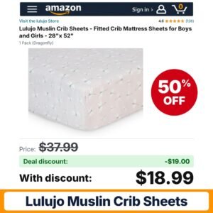 Lulujo Muslin Crib Sheets – 50% off