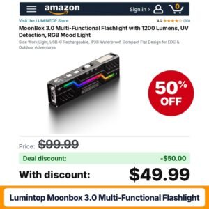 LUMINTOP MoonBox 3.0 Multi-Functional Flashlight – 50% off