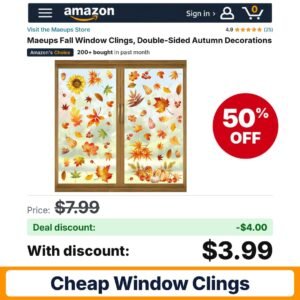 Maeups Fall Window Clings – 50% off
