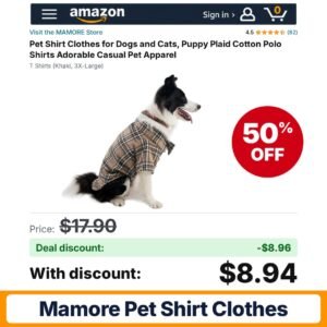 MAMORE Pet Shirt Clothes – 50% off