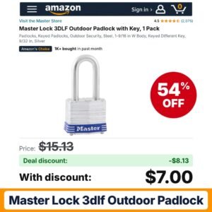 Master Lock 3DLF Outdoor Padlock – 54% off
