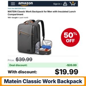 MATEIN Classic Work Backpack – 50% off