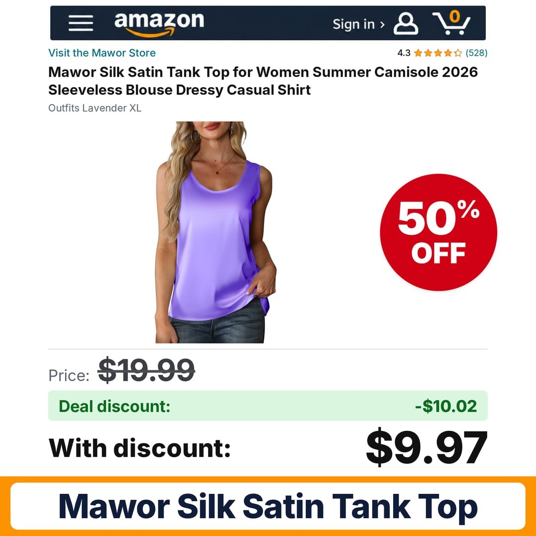 Mawor Silk Satin Tank Top – 50% off