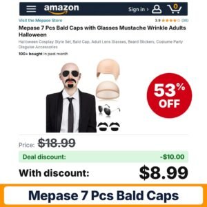 Mepase 7 Pcs Bald Caps – 53% off