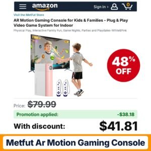 MetFut AR Motion Gaming Console Amazon promo code OHA2ERB8 – 48% off
