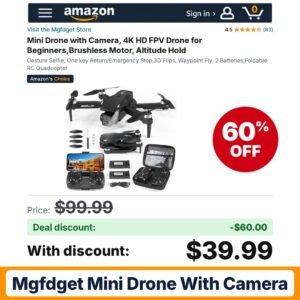 Mgfdget Mini Drone with Camera – 60% off