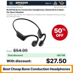 MJOFFIN Bone Conduction Headphones – 50% off