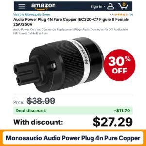 Monosaudio Audio Power Plug 4N Pure Copper – 30% off
