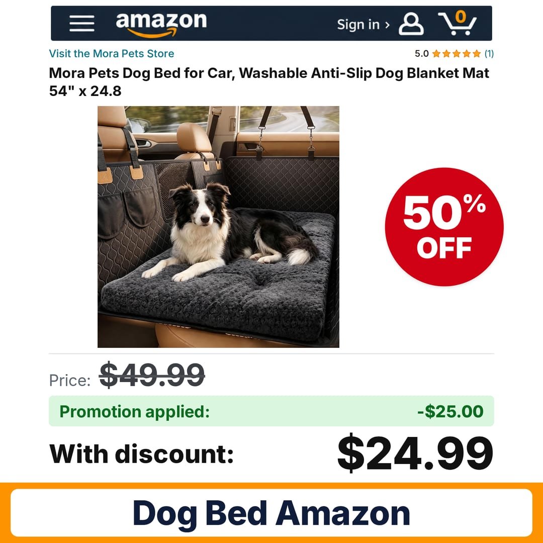 Mora Pets Dog Bed Amazon promo code 74MR1WAE – 50% off