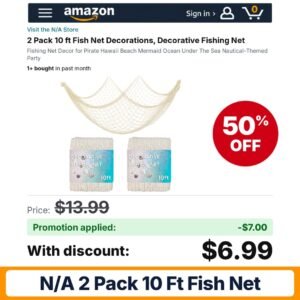 N/A 2 Pack 10 ft Fish Net Amazon promo code TKOF0764 – 50% off