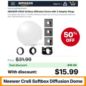 NEEWER CRS6 Softbox Diffusion Dome – 50% off