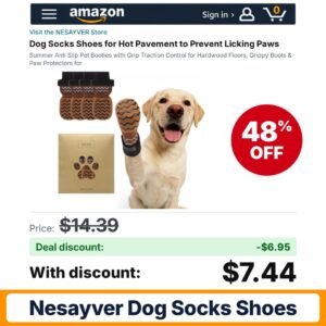 NESAYVER Dog Socks Shoes – 48% off