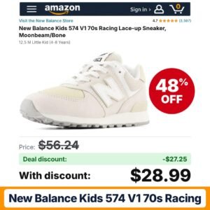 New Balance Kids 574 V1 70s Racing – 48% off