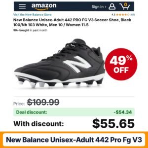 New Balance Unisex-Adult 442 PRO FG V3 – 49% off