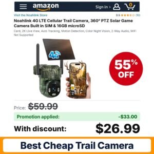 Noahlink 4G LTE Cellular Trail Camera Amazon promo code DDTX7NDR – 55% off