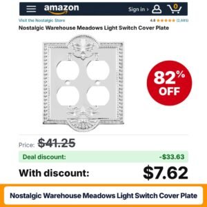 Nostalgic Warehouse Meadows Light Switch Cover Plate – 82% off