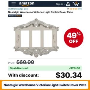 Nostalgic Warehouse Victorian Light Switch Cover Plate – 49% off