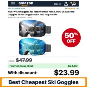 NSSIW Ski Goggles Amazon promo code 3U1GJMKB – 50% off