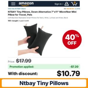 NTBAY Tiny Pillows Amazon promo code LHAS9LYC – 40% off