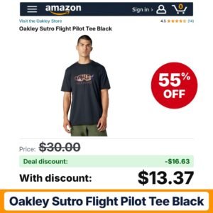 Oakley Sutro Flight Pilot Tee Black – 55% off