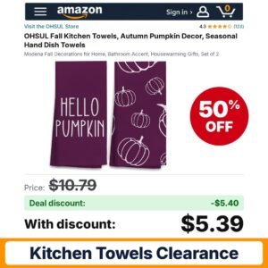 OHSUL Fall Kitchen Towels – 50% off