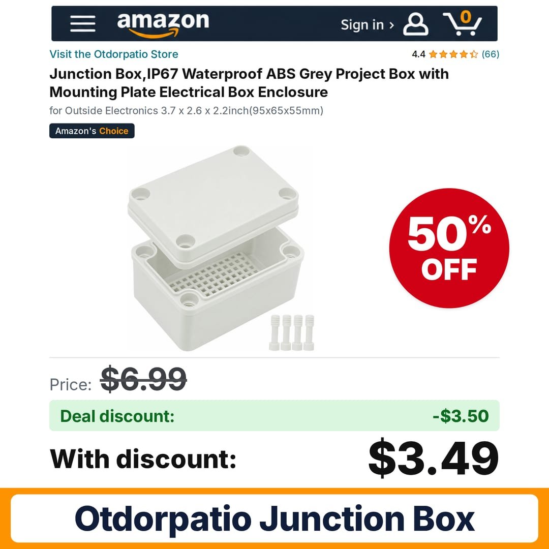 Otdorpatio Junction Box 95x65x55mm – 50% off