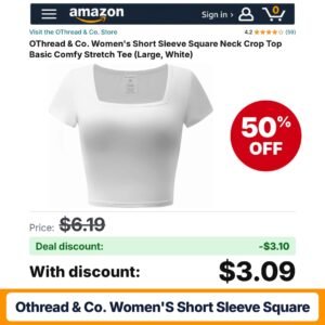 OThread & Co. Women's Short Sleeve Square – 50% off